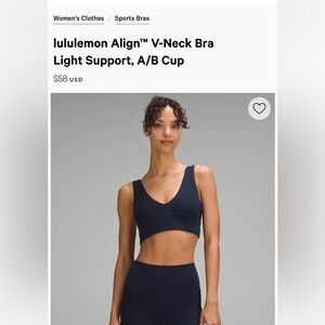 lululemon Align™ V-Neck Bra
Light Support, A/B Cup